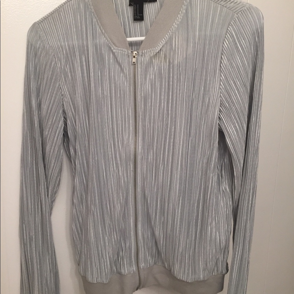 Light silver blue classic jacket